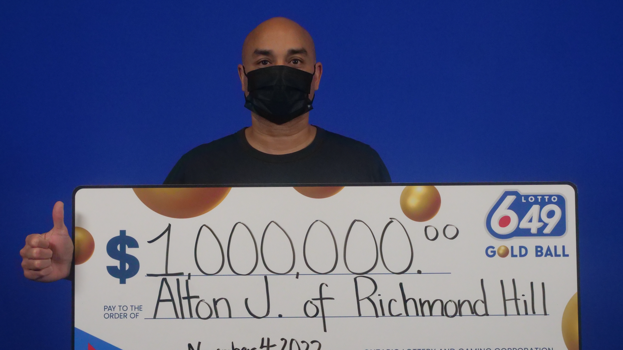 Ontario lottery winner Alton Johnson.
