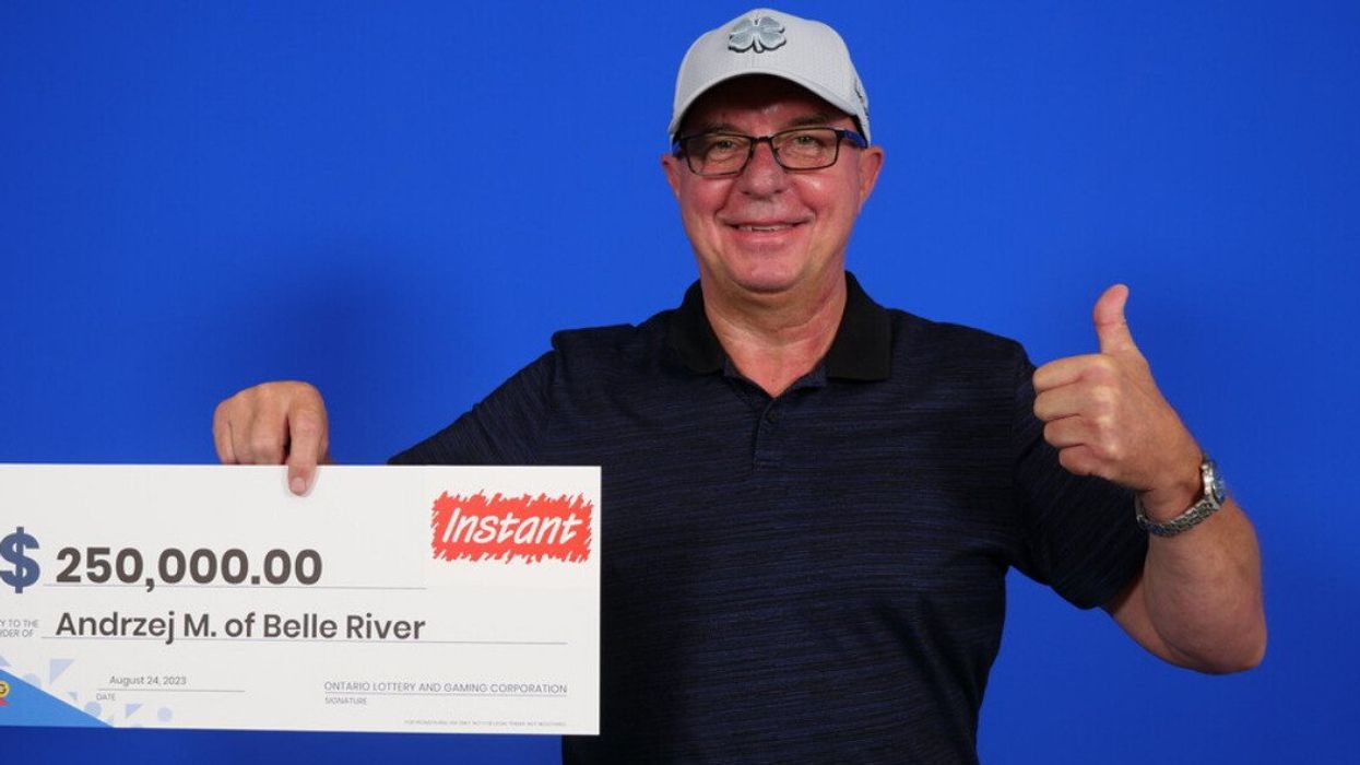 Ontario lottery winner, Andreze Myslowski