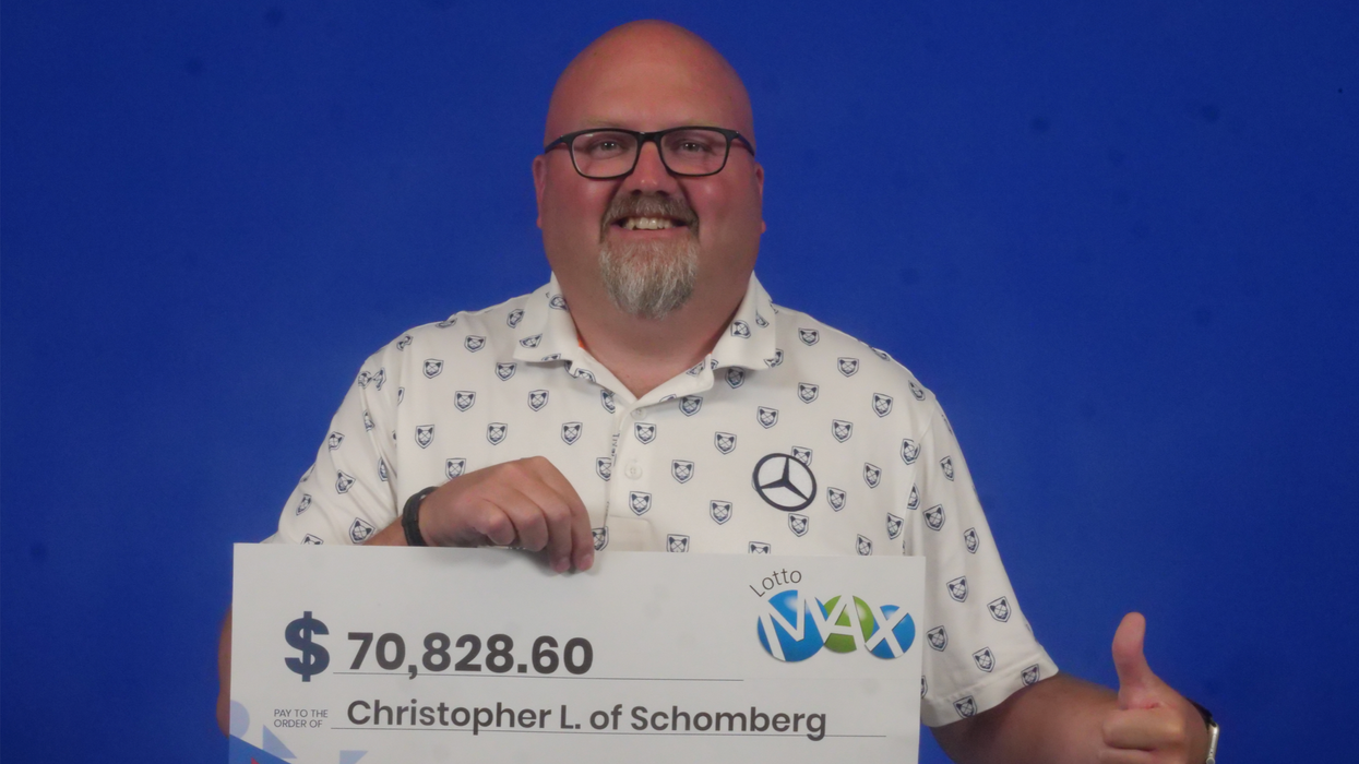 Ontario lottery winner Christopher Leggatt.