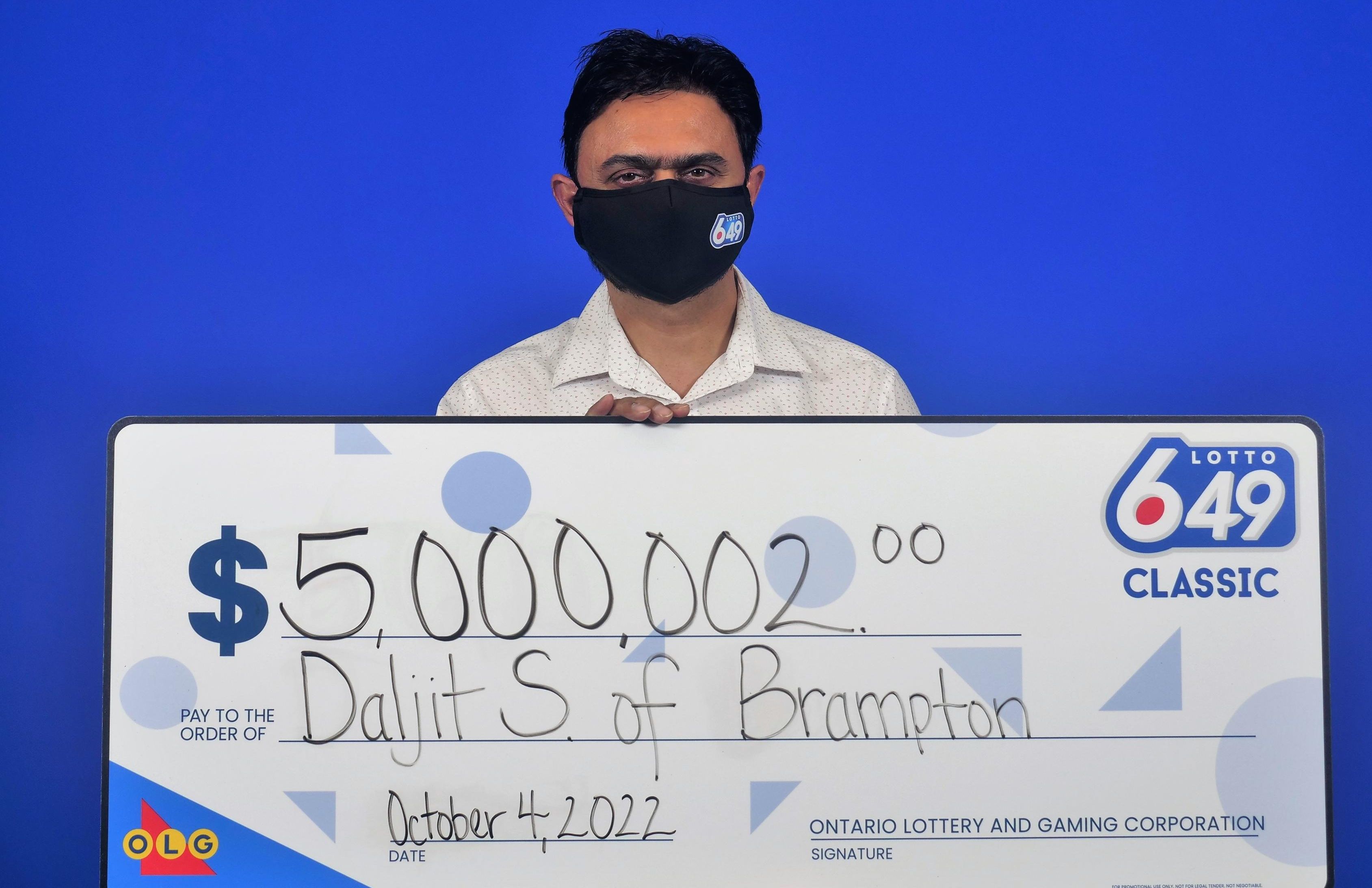 Ontario lottery winner Daljit Sidhu