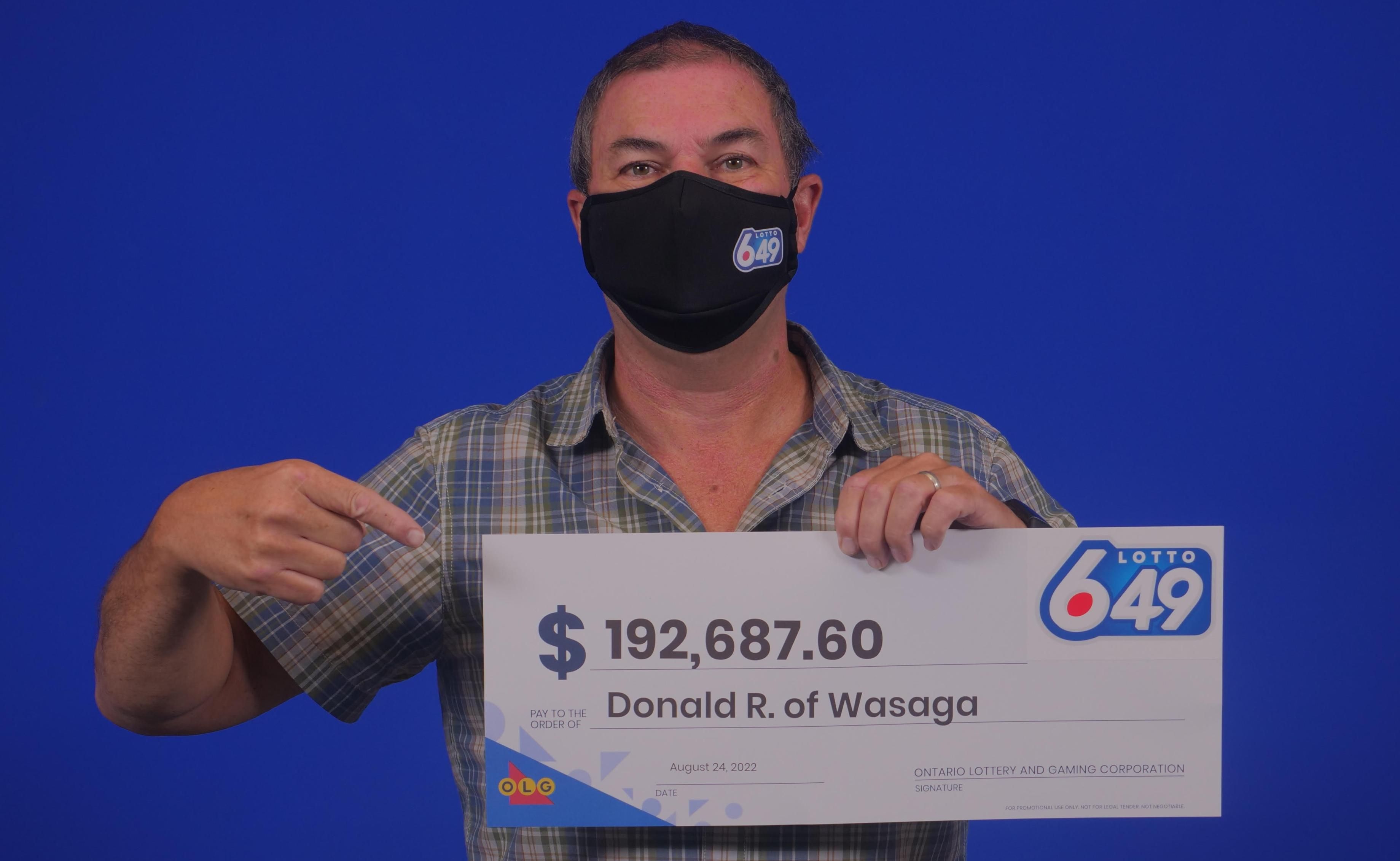 Ontario lottery winner Donald Rose.