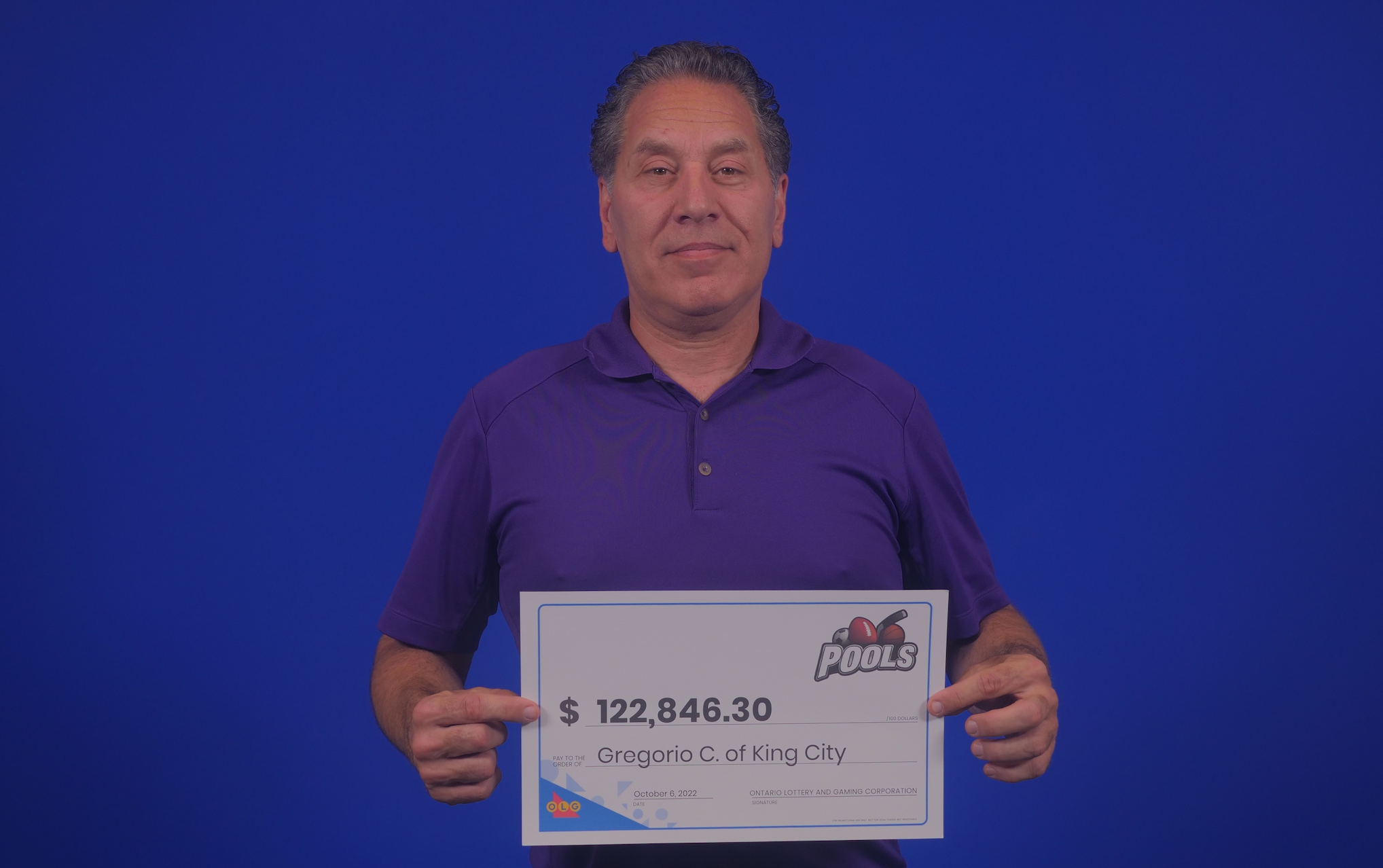 Ontario lottery winner Gregorio Cardelli