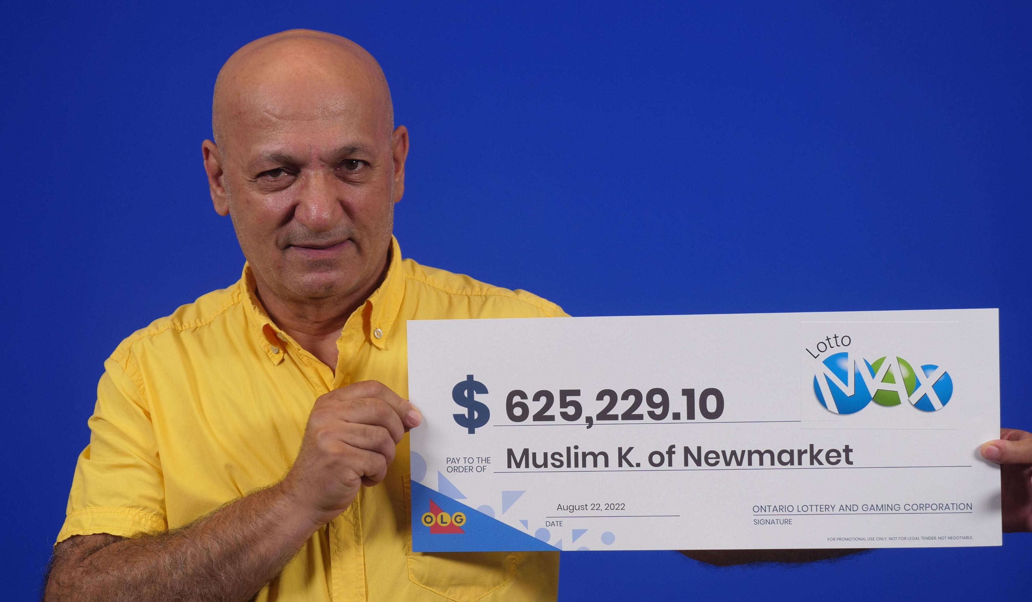 Ontario lottery winner Muslim Kilic.
