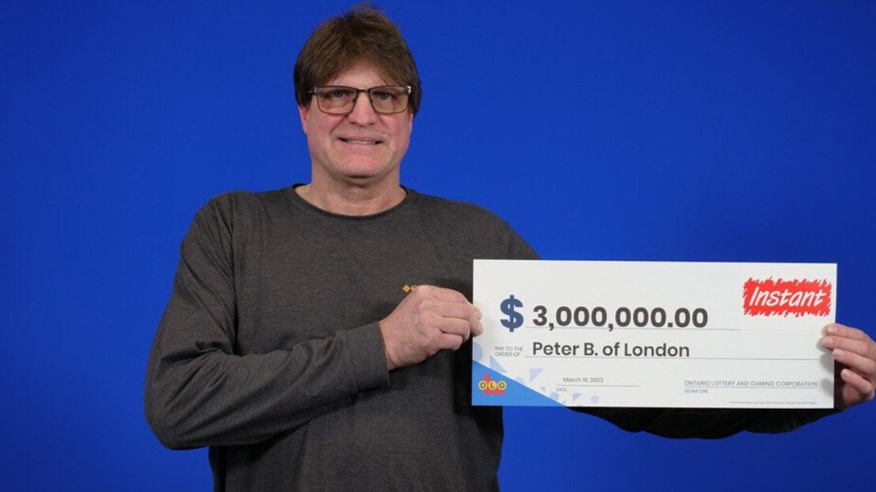 Ontario lottery winner, Peter Baxted