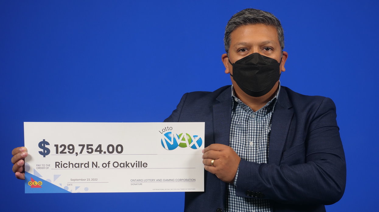 Ontario lottery winner Richard Noronha.