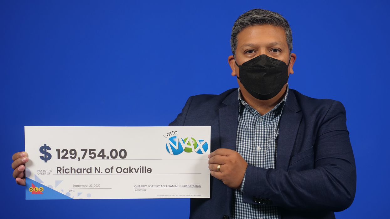 Ontario lottery winner Richard Noronha.