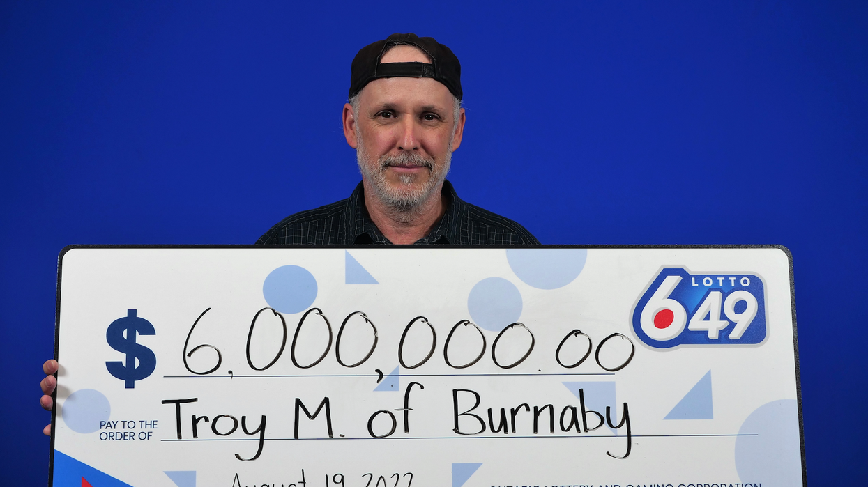 Ontario lottery winner Troy Maulding from British Columbia.
