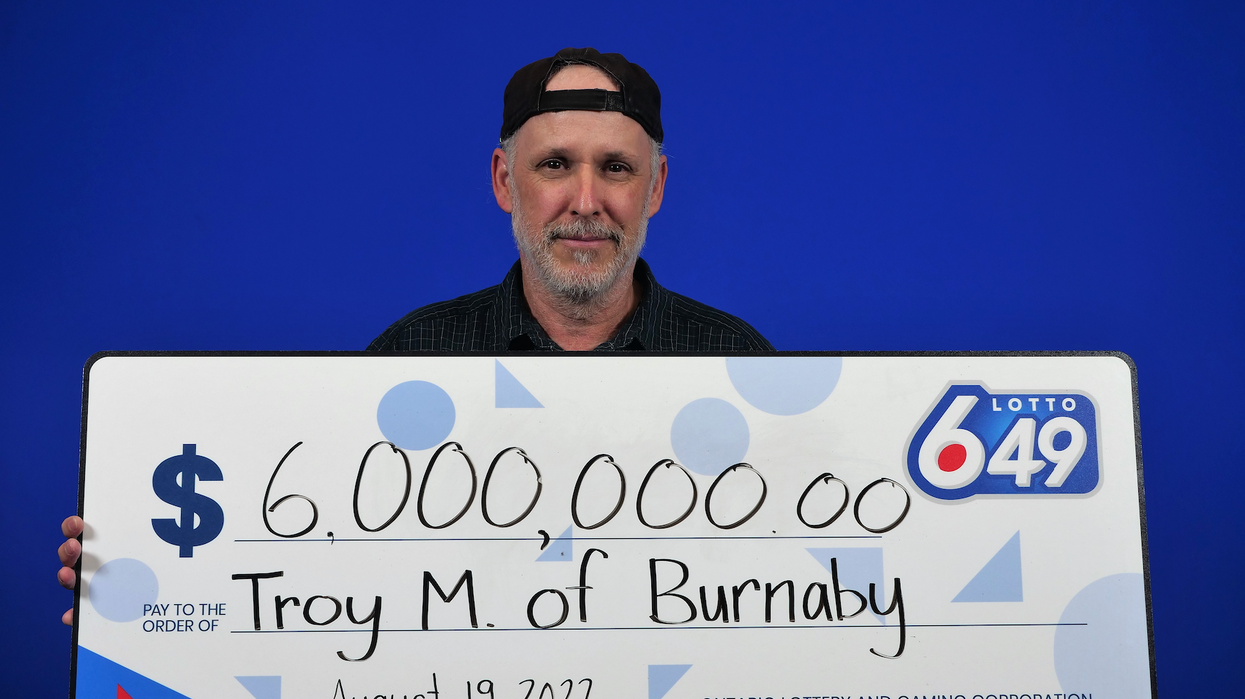Ontario lottery winner Troy Maulding from British Columbia.