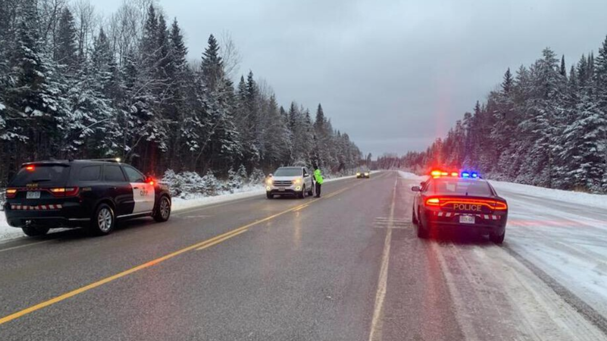 Ontario Police Are Warning Drivers To 'Slow Down' As Rain & Snow Cover The Roads