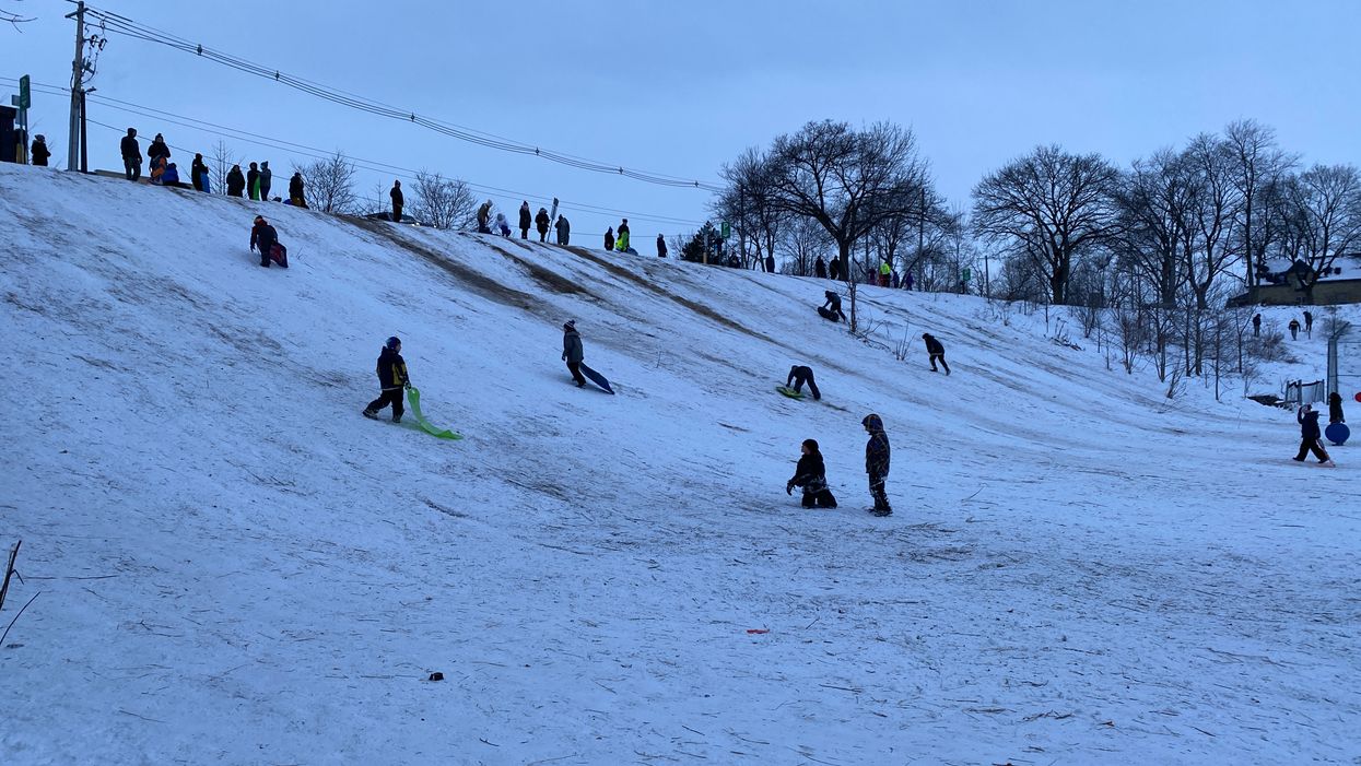 Ontario Police Shutdown A Toboggan Hill After Around 100 People Gathered (VIDEO)