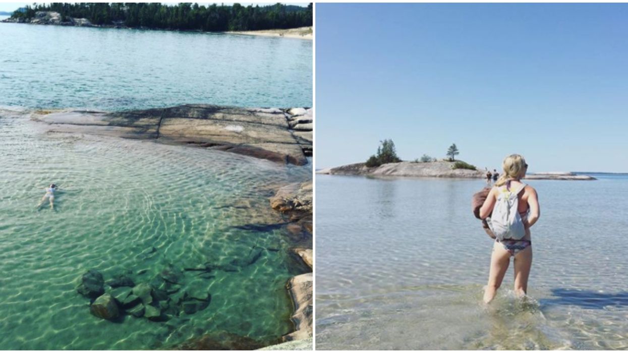 Ontario's Bathtub Island Has A Natural Basin With Crystal Clear Waters