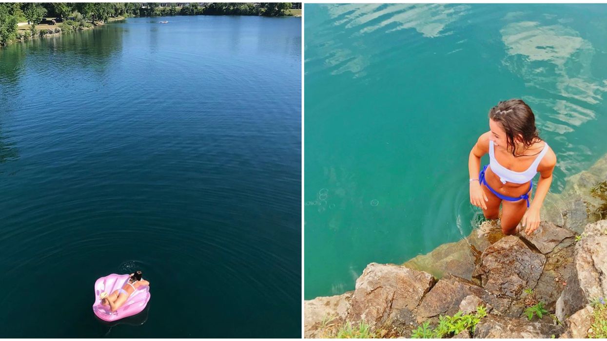 Ontario's Innerkip Quarry Has Stunning Turquoise Waters To Float Around In All Summer