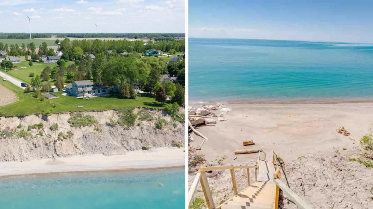 Ontario's New Beach House Airbnb Has Sandy Turquoise Shores & It's Like A Tropical Escape