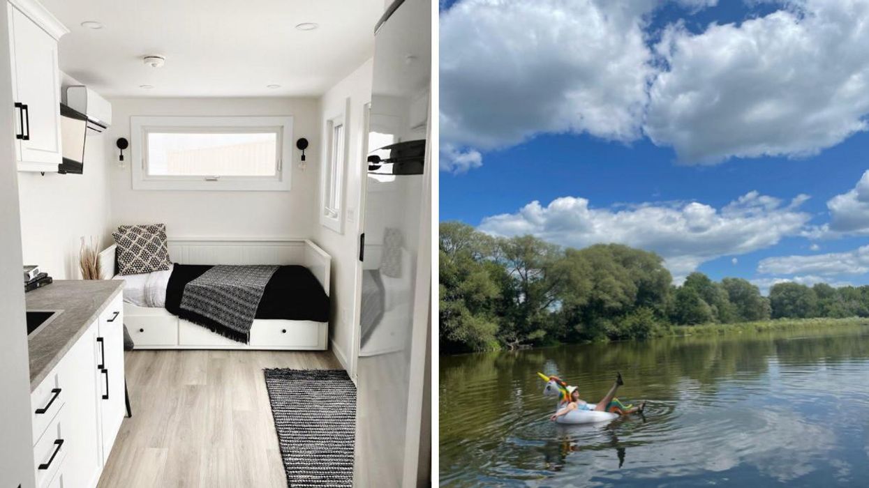 Ontario's New Shipping Container Cabins Let You Sleep In A Forest Oasis By A Lazy River