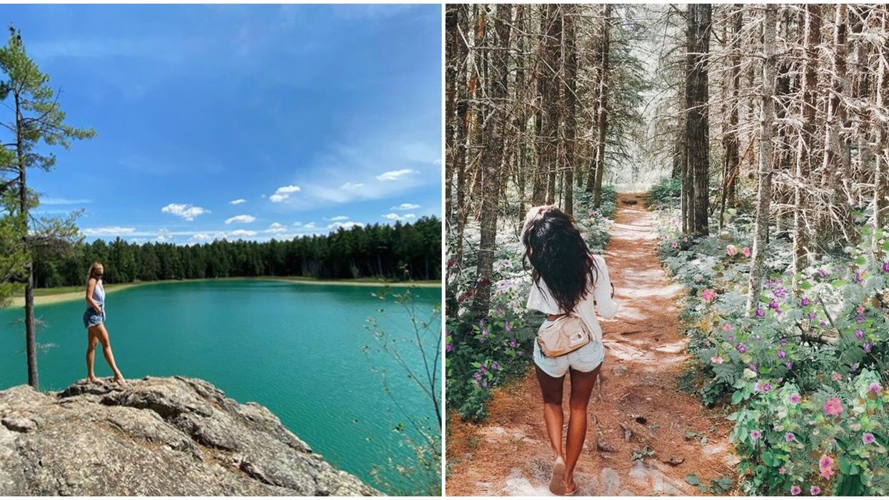 Ontario's Petroglyphs Park Has A Rare Turquoise Lake & Ancient Rock Carvings