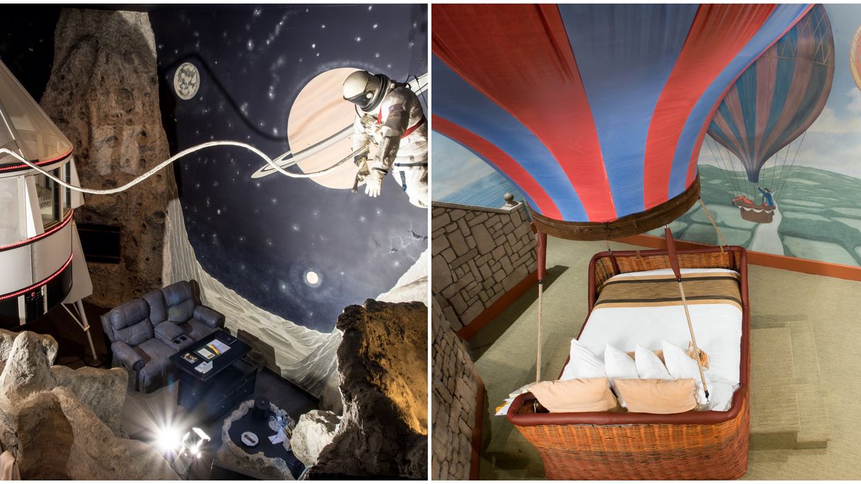 Ontario's Unique Hotel Lets You Sleep In A Spaceship & Hot Air Balloon