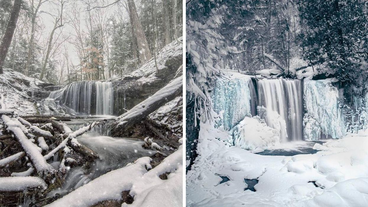 Ontario's Winter Waterfall Tour Lets You Snowshoe Past 5 Glistening Cascades
