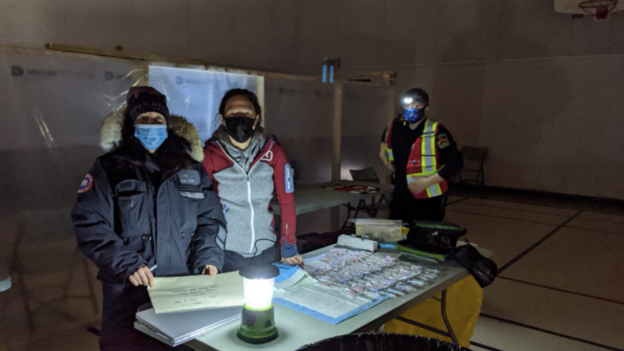 Ontario Vaccine Clinic Opens In Remote Community Despite Power Outage & -36 C Weather