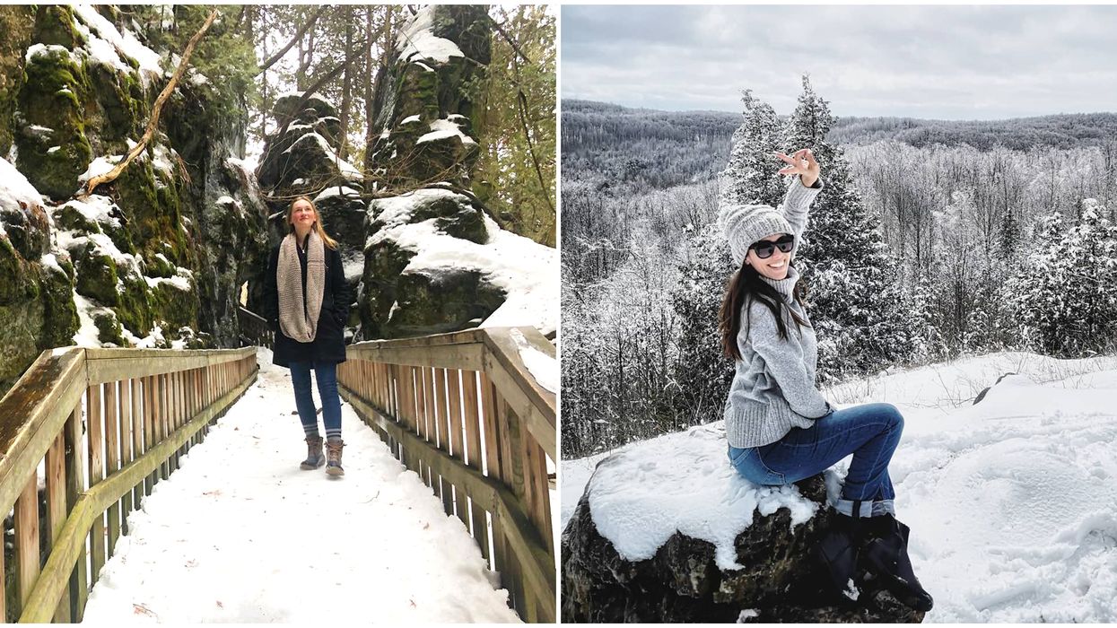 Ontario Winter Hike Takes You To Frozen Canyon Wonderland