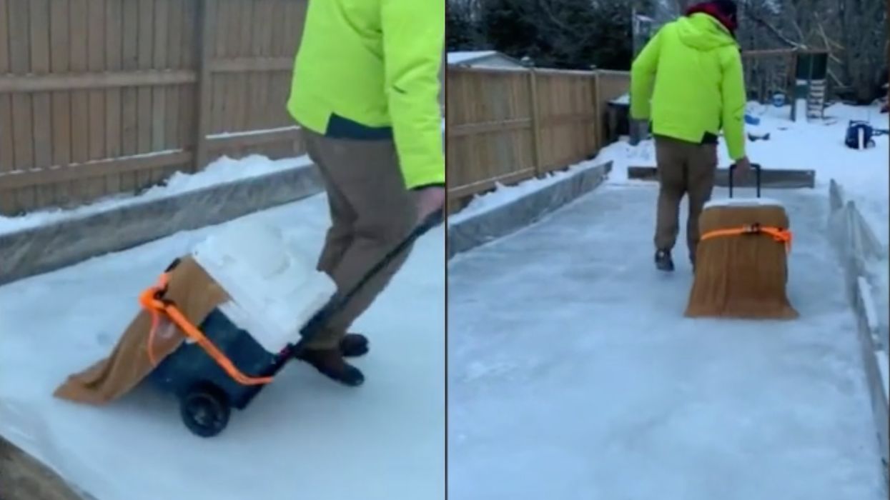 Ontario Zamboni Was Made Out Of A Cooler & It's So Canadian (VIDEO)