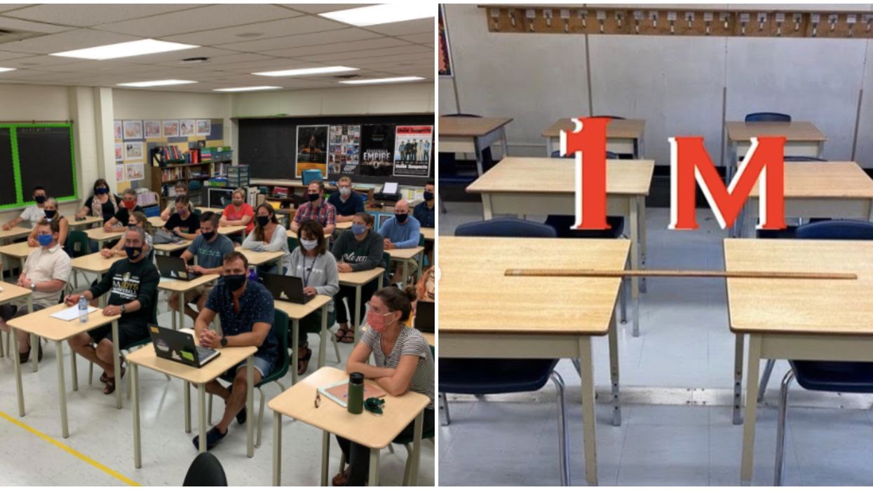 Ontario’s First Day Of School Has Toronto Teachers Sharing Photos Of How Hard It Is To Distance In The Classroom