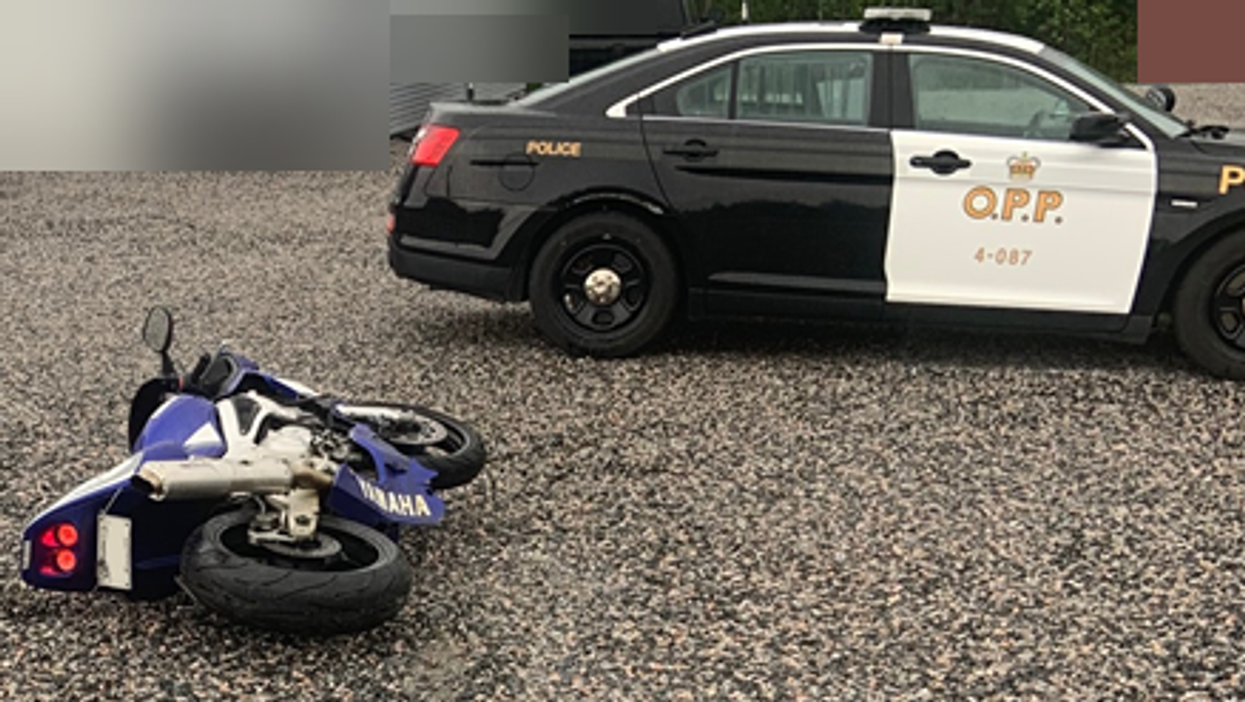 OPP car and the collided motorcycle.