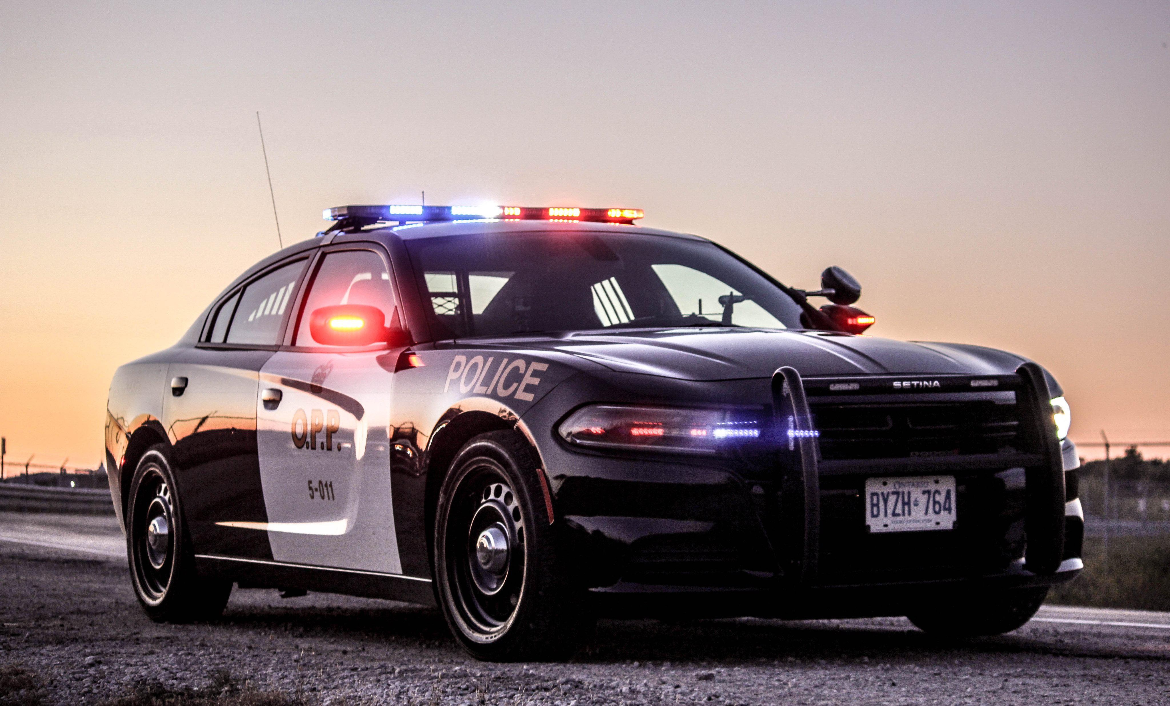 OPP car on the road.