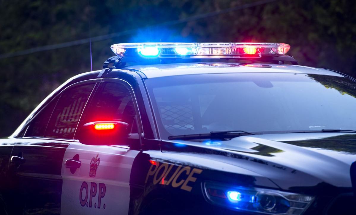OPP cruiser with lights on.