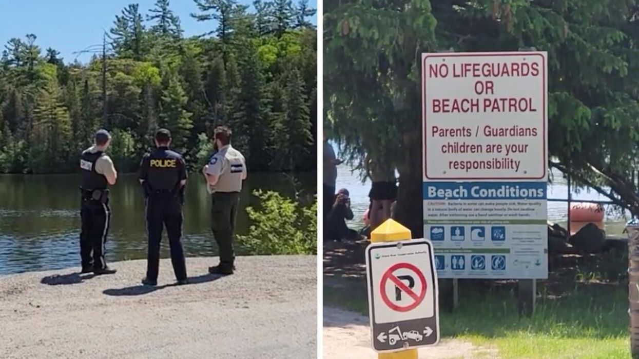 OPP Rockwood Conservation Area. Right: A warning sign.