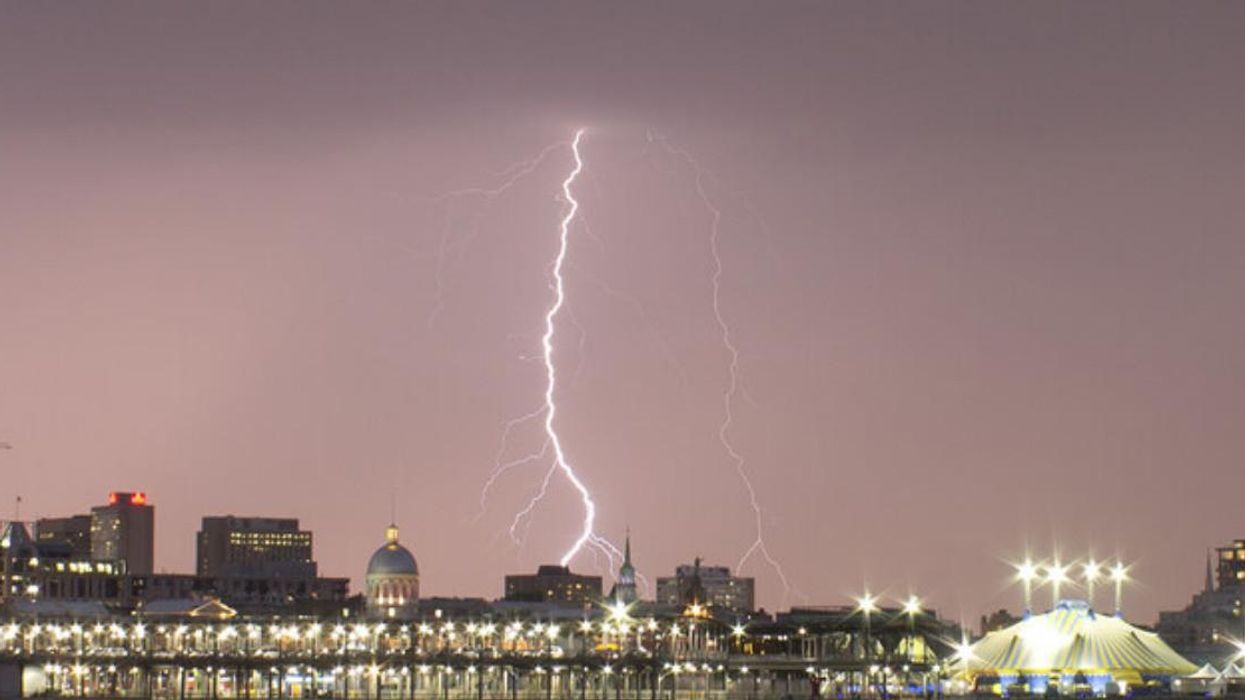 Orage au Québec.