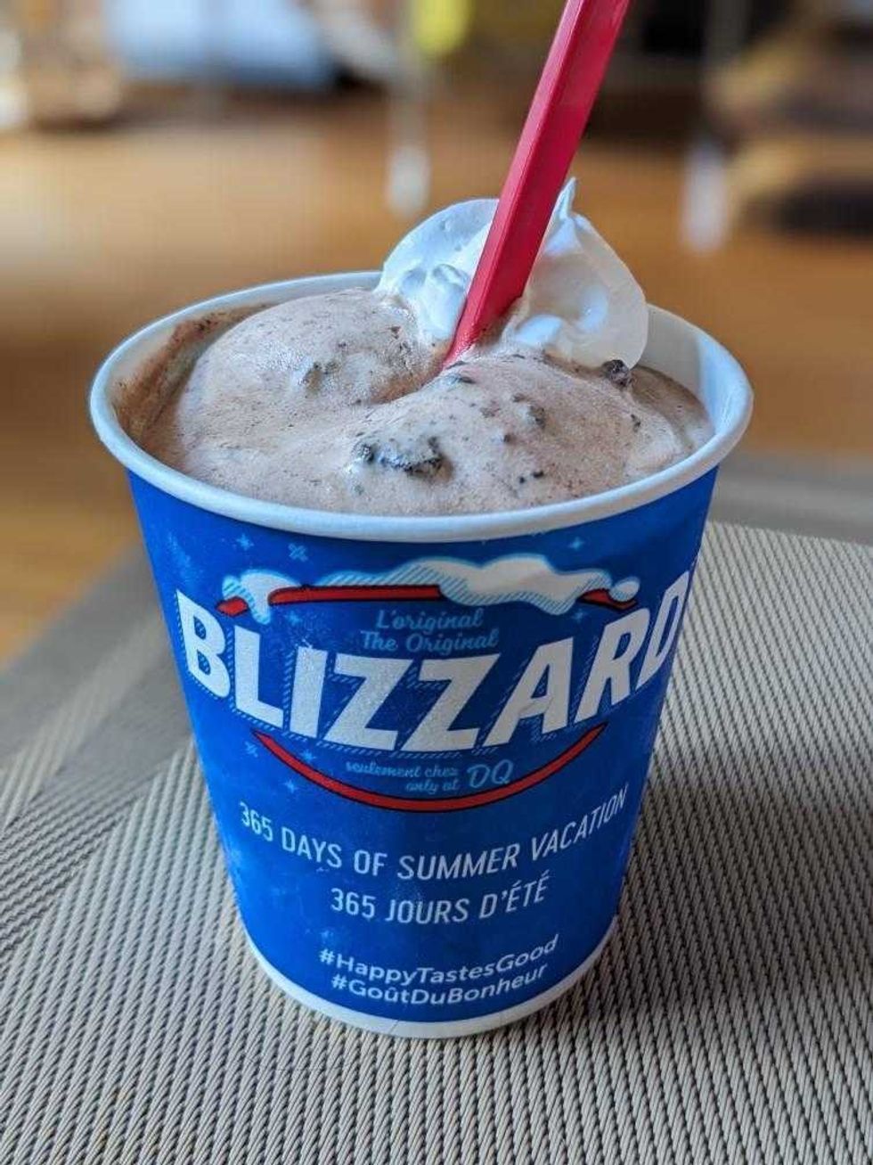 Oreo Hot Cocoa Blizzard.