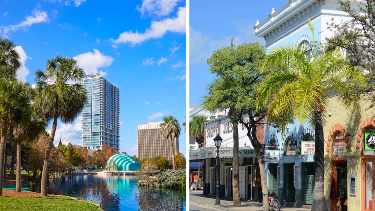 Orlando, FL. Right: Key West, FL.