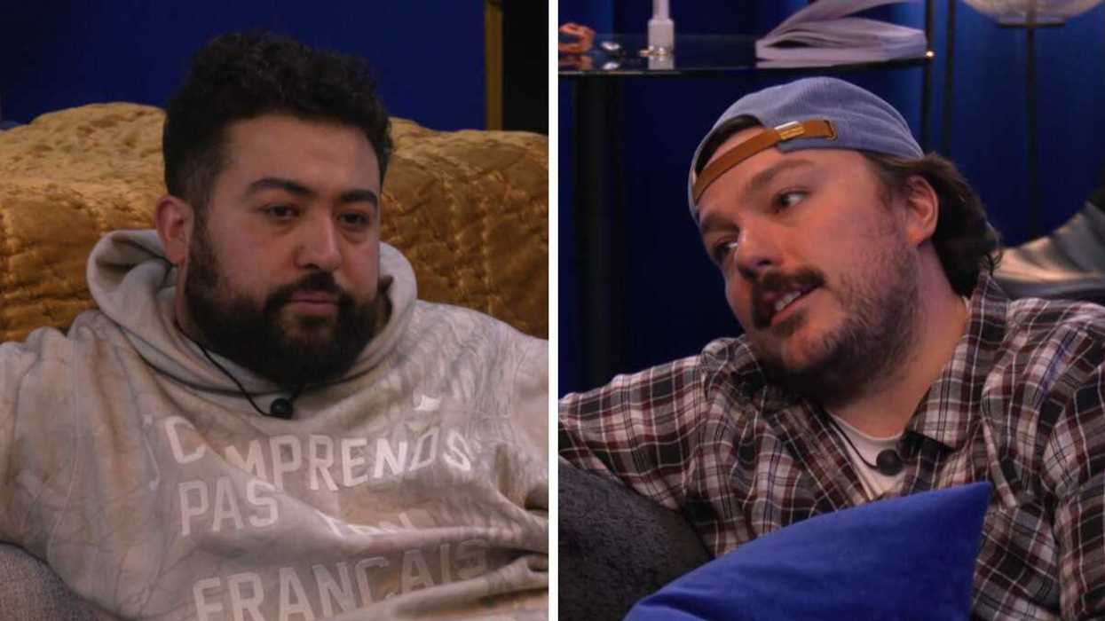 Oussama Fares à Big Brother Célébrités. Droite : Christophe Dupéré à Big Brother Célébrités.