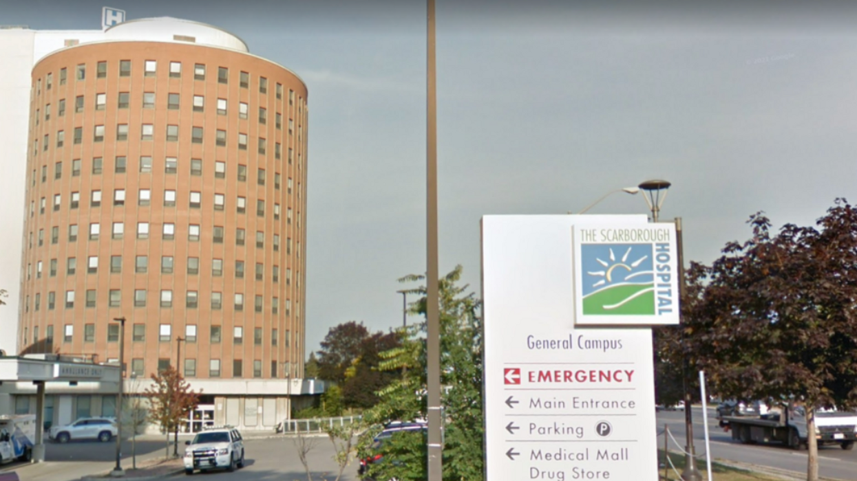 Outside a Scarborough Health Network hospital.