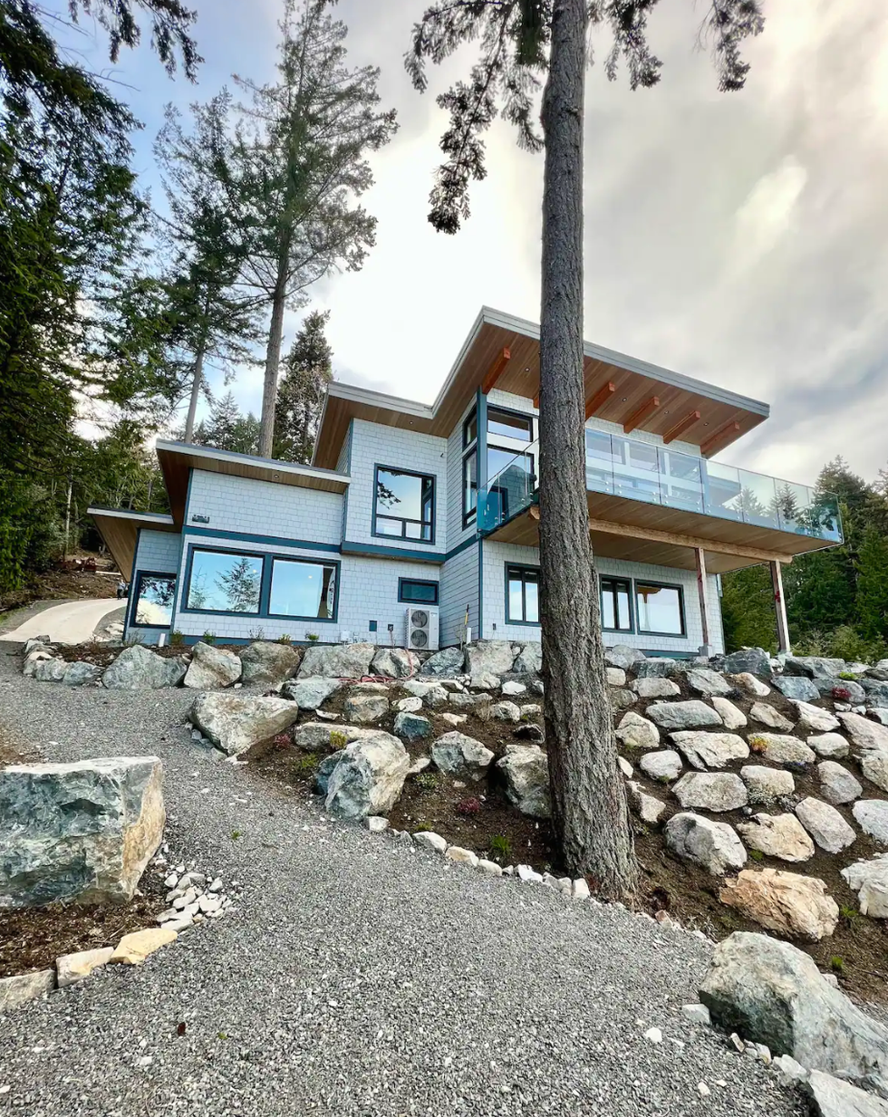 Outside of the Airbnb.