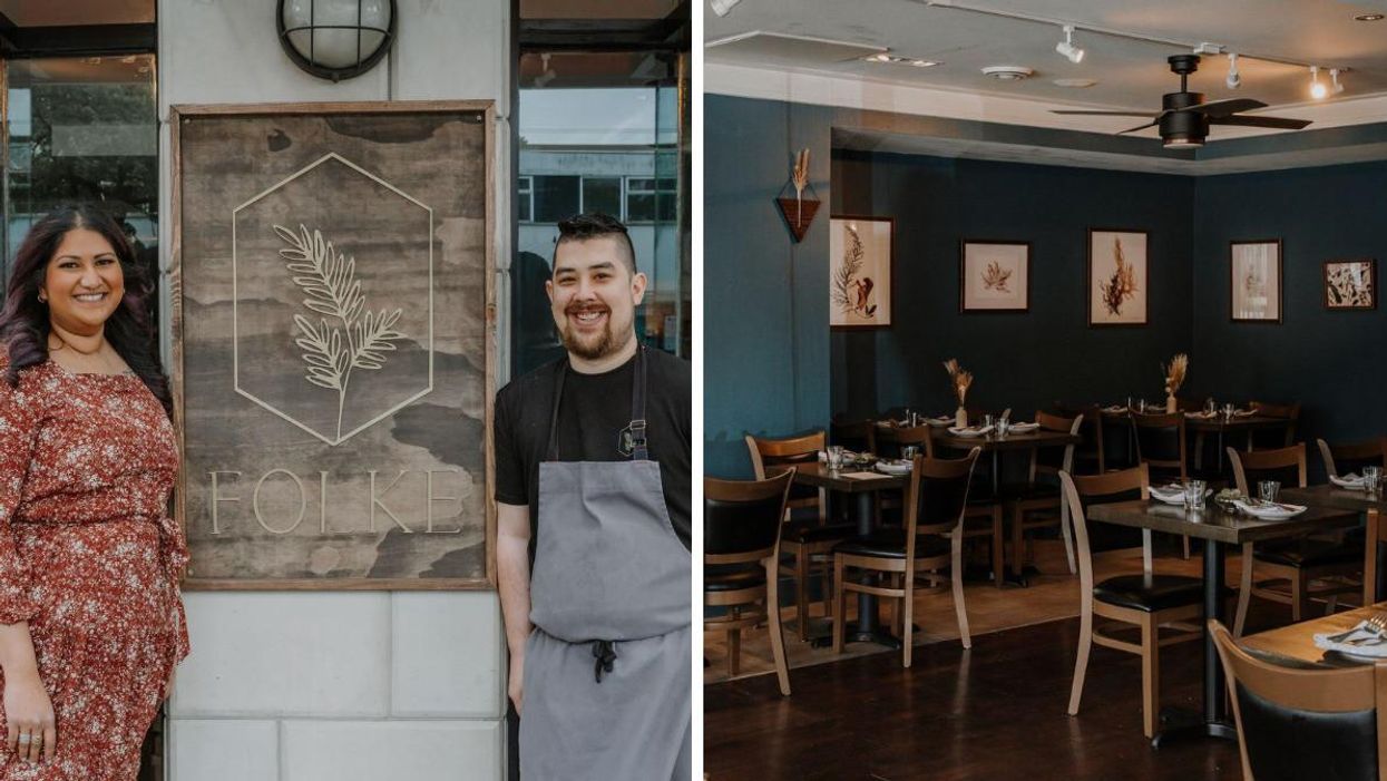 Owners of Folke. Right: Inside of Folke.