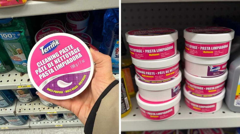 P\u00e2te de nettoyage Terrifik vendue au Dollarama.