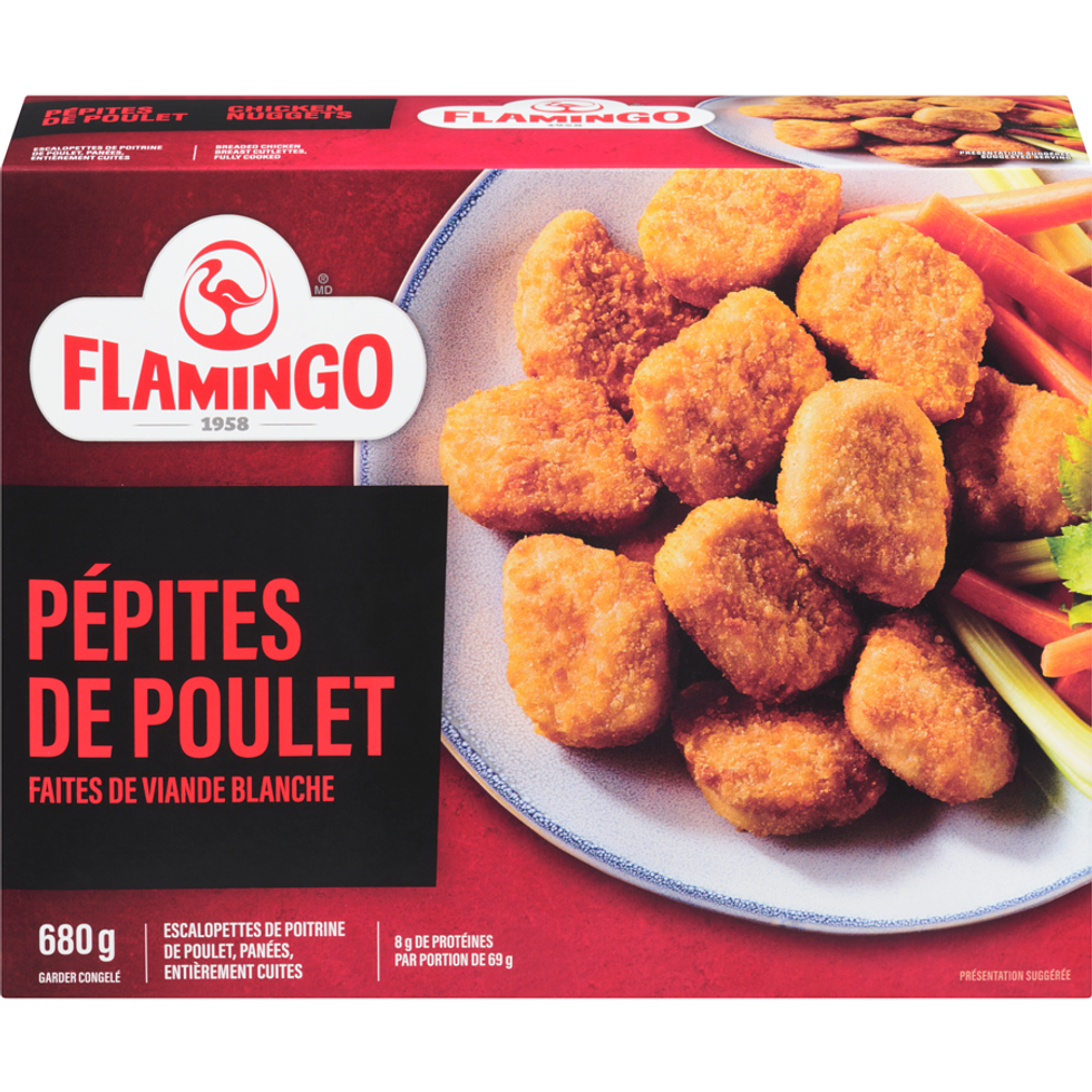 P\u00e9pites de poulet Flamingo.