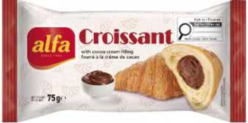 package of Alfa croissant with cocoa cream filling