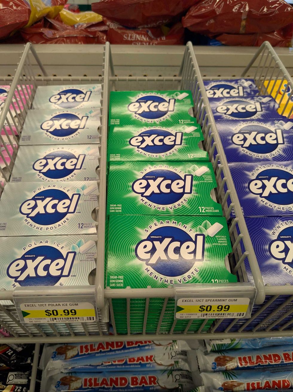 Packages of excel gum