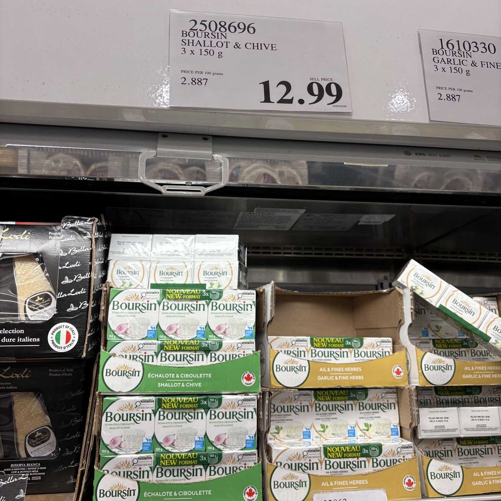 packs of Boursin cheese at costco