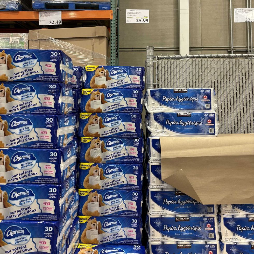 packs of Charmin toilet paper at costco