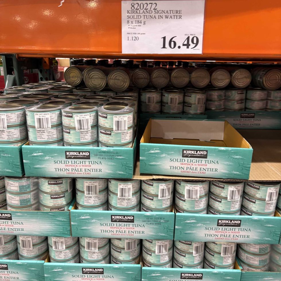 packs of Kirkland Signature canned tuna at costco