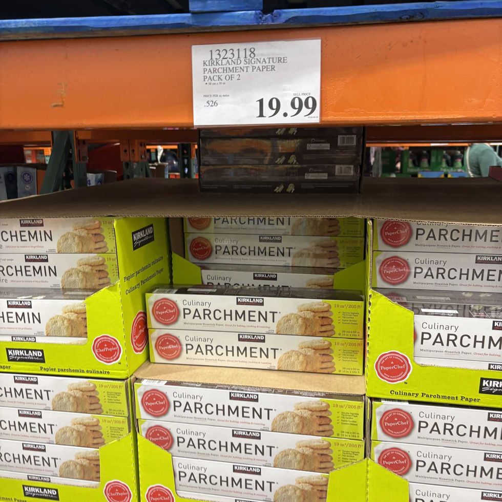 packs of Kirkland Signature parchment paper at costco