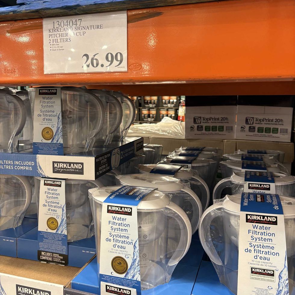 packs of Kirkland Signature water filtration system at costco