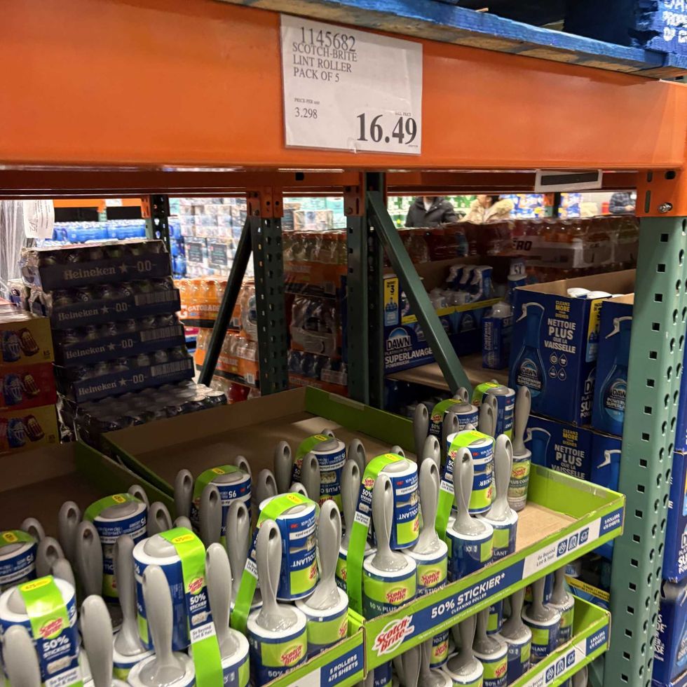 packs of Scotch-Brite lint rollers at costco