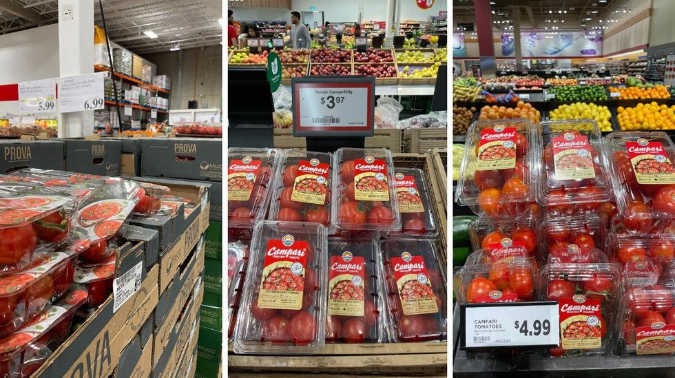 packs of tomatoes at costco, walmart and metro