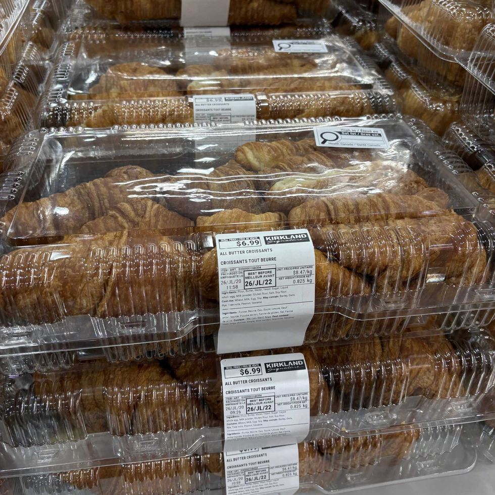 packs of \u200b\u200bKirkland Signature croissants at Costco