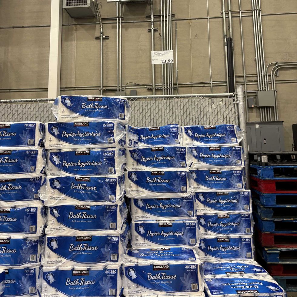 packs of \u200bKirkland Signature toilet paper at costco