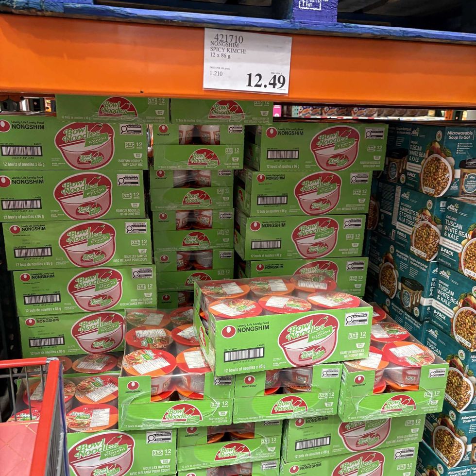 packs of \u200bNongshim Bowl Noodles at Costco